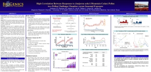 High Correlation Between Responses to Juniperus ashei (Mountain Cedar) Pollen in a Pollen Challenge Chamber versus Seasonal Exposure